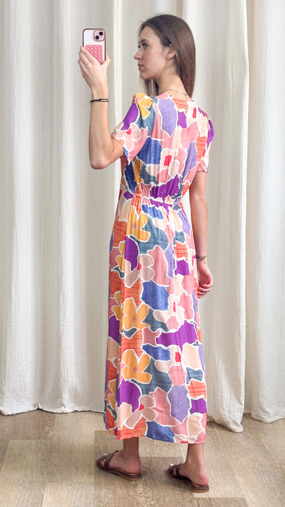 Robe Lexa – Robe longue imprimée fluide à fente