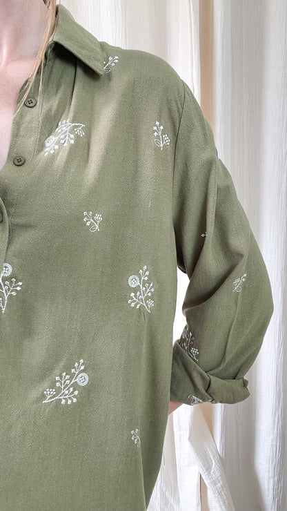 Chemise Maria - Chemise fluide avec broderie fleurs