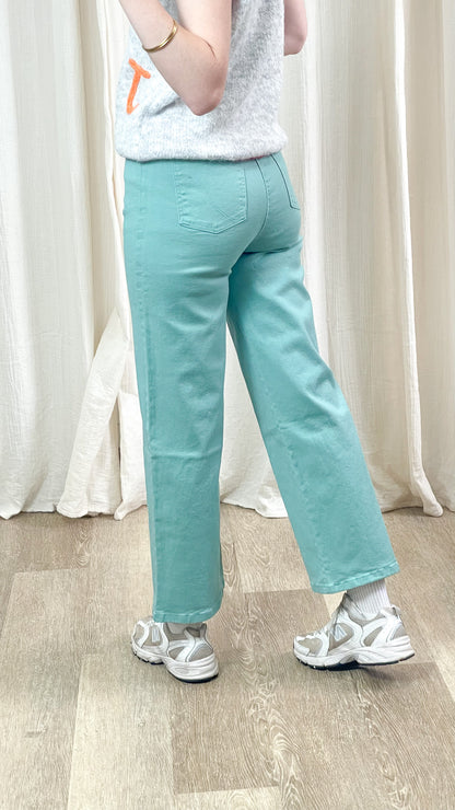 Jean Pastel - Jean droit taille haute