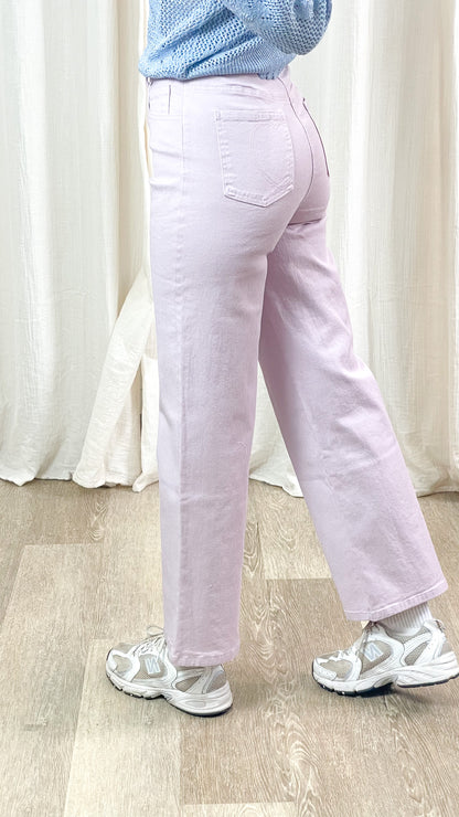 Jean Pastel - Jean droit taille haute