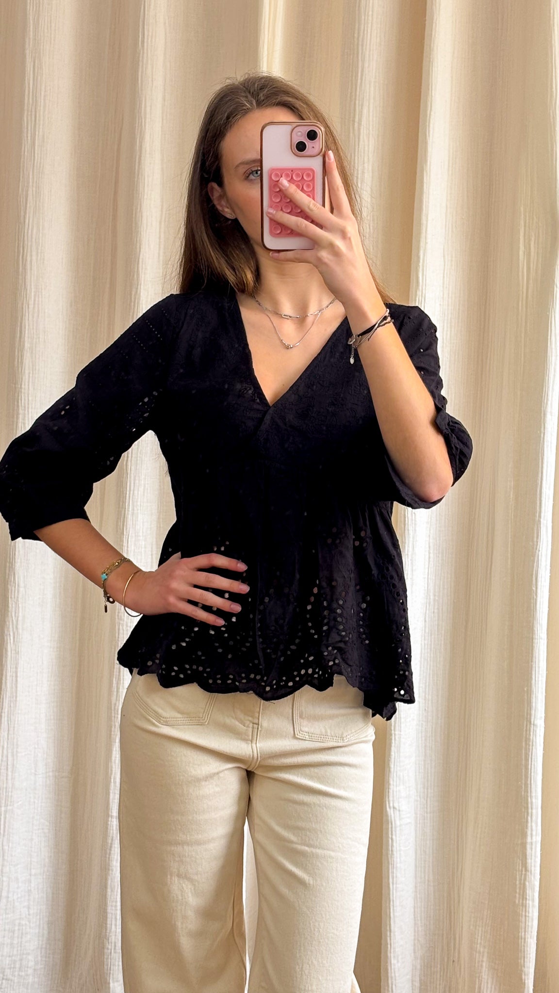 Blouse Meredith – Blouse broderie anglaise fluide