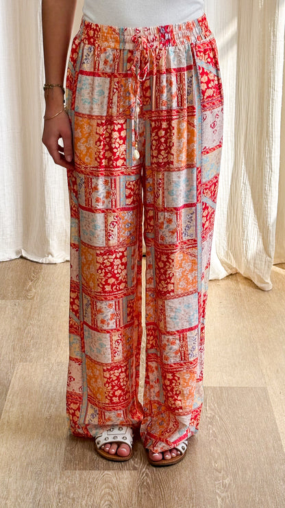 Pantalon Pipa – Pantalon fluide imprimé patchwork