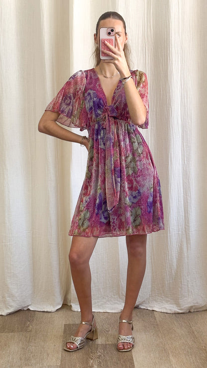 Robe Lou – Robe courte fluide imprimé multicolore