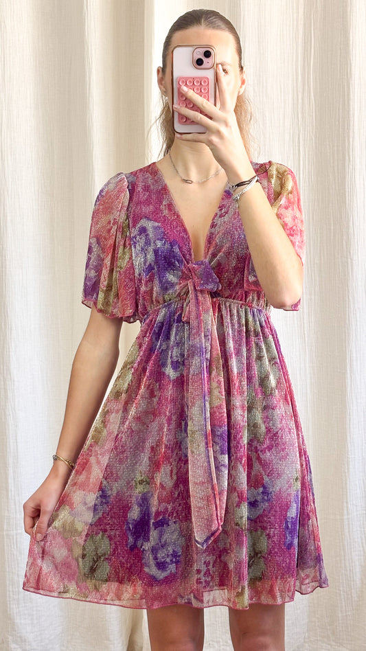 Robe Lou – Robe courte fluide imprimé multicolore
