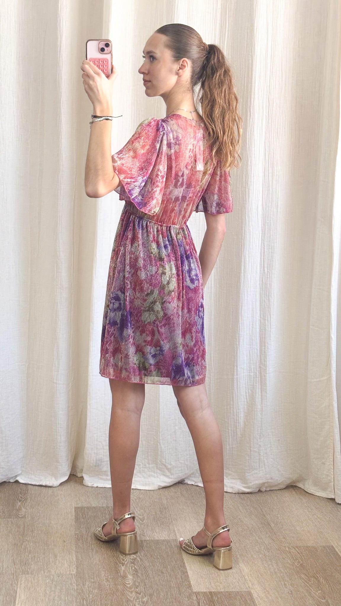 Robe Lou – Robe courte fluide imprimé multicolore