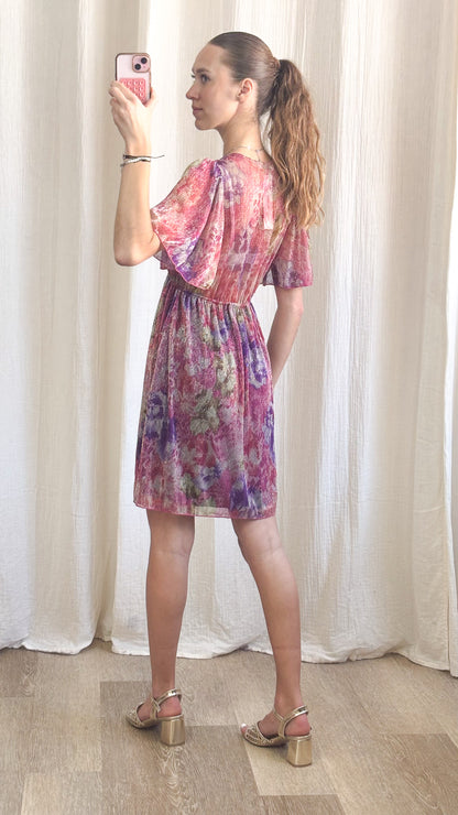 Robe Lou – Robe courte fluide imprimé multicolore