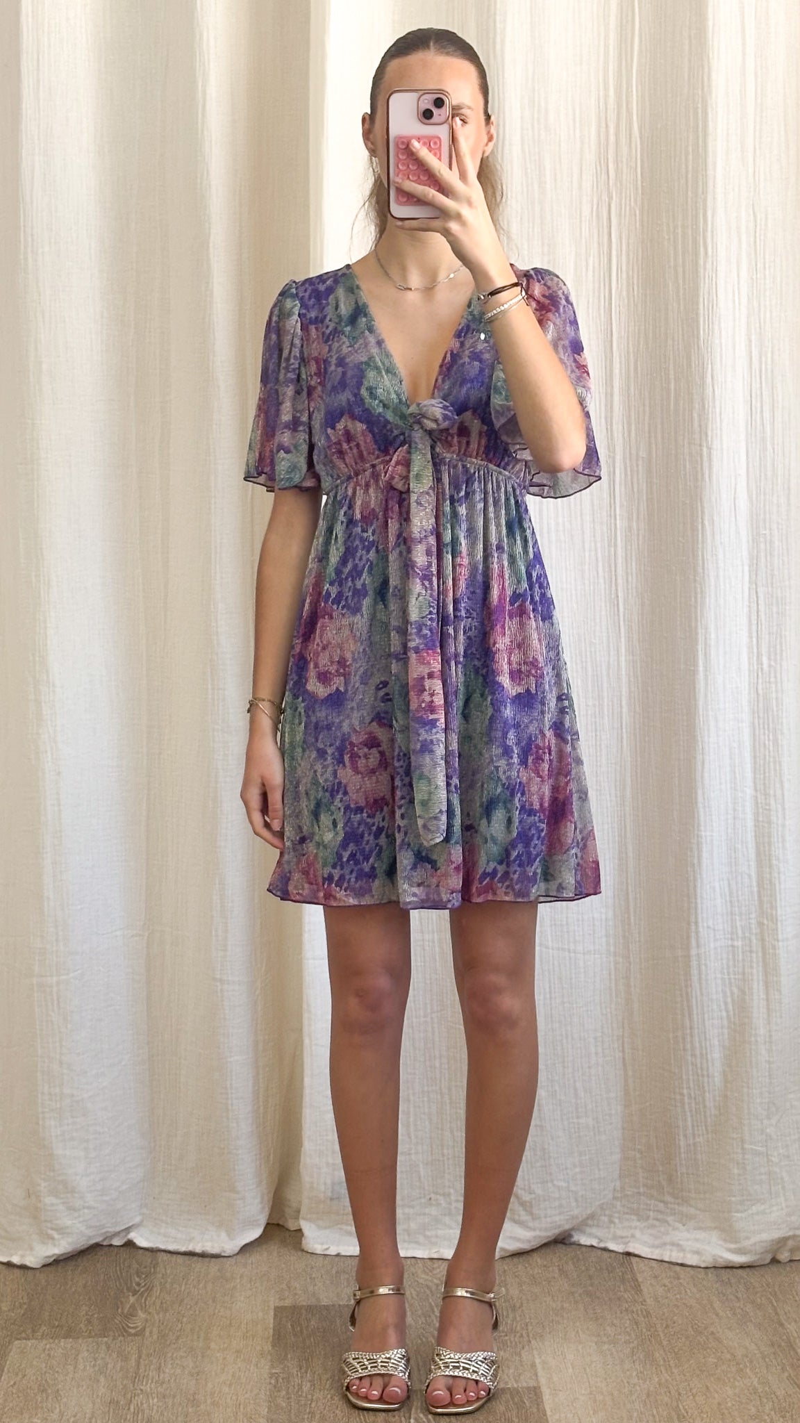 Robe Lou – Robe courte fluide imprimé multicolore