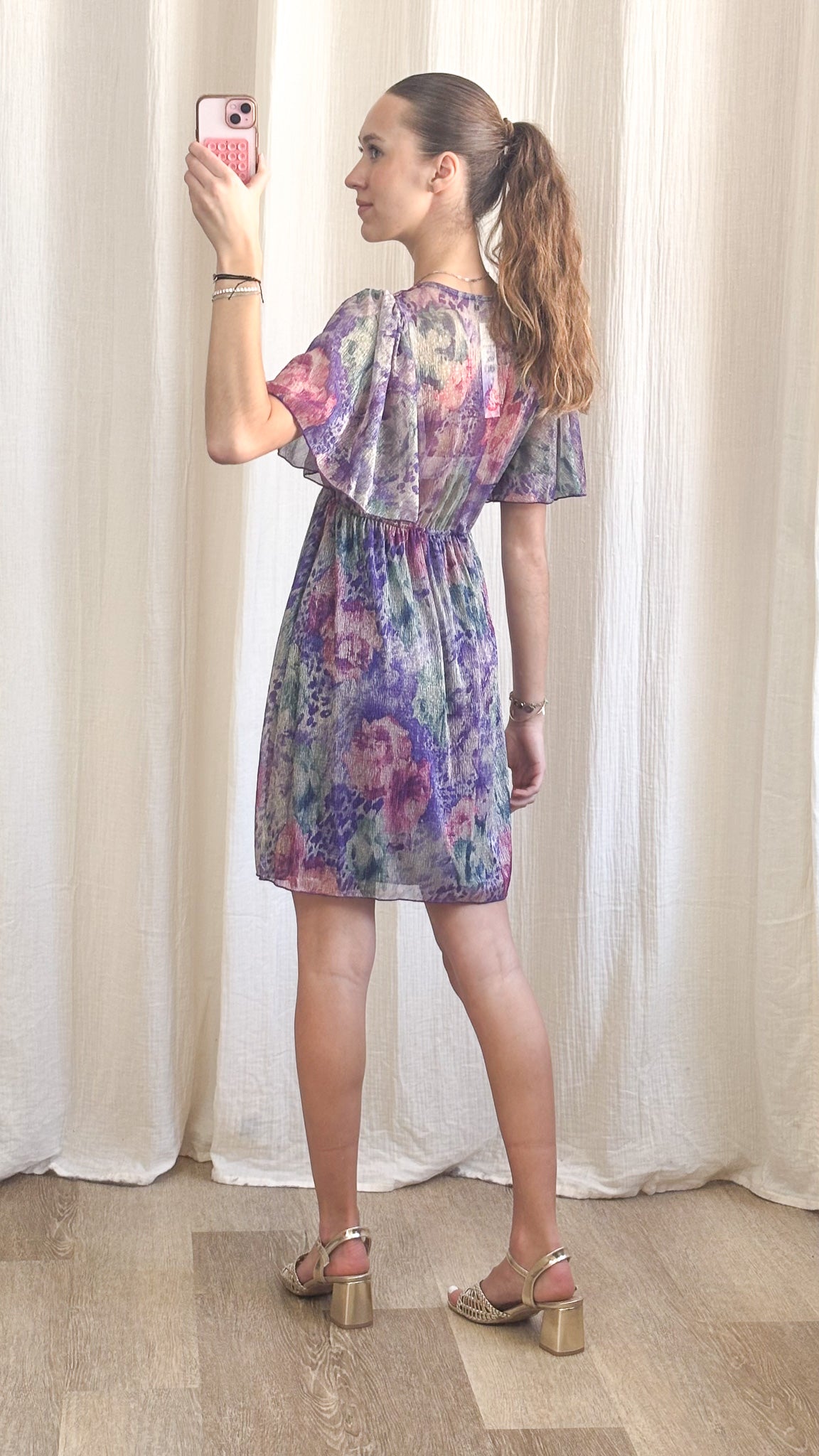 Robe Lou – Robe courte fluide imprimé multicolore
