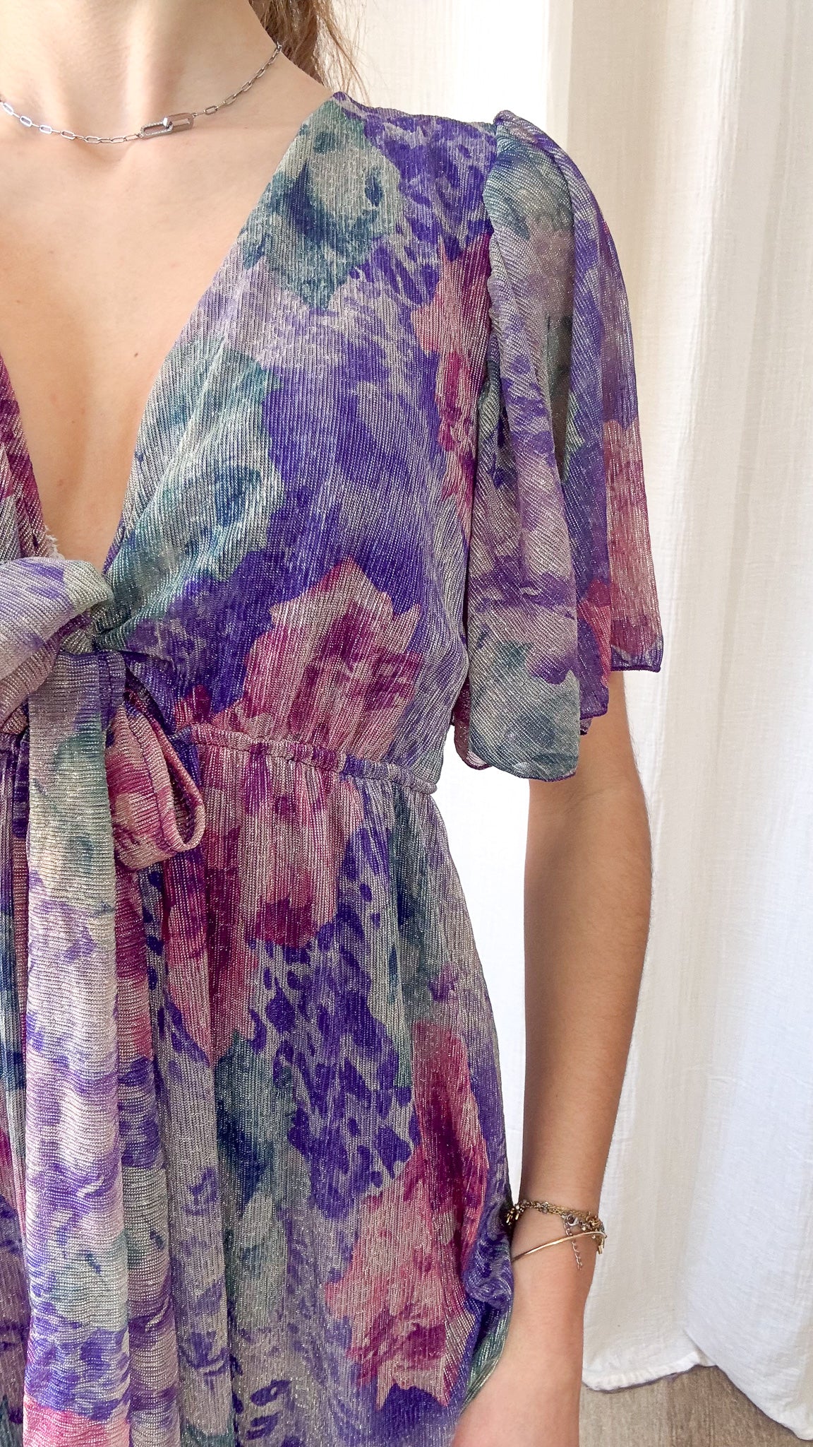 Robe Lou – Robe courte fluide imprimé multicolore