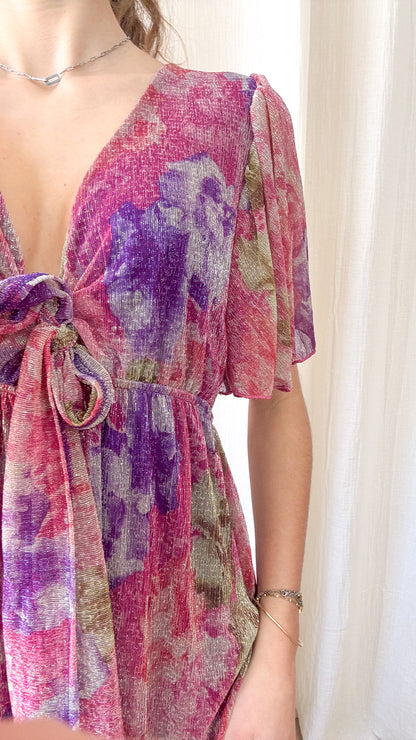 Robe Lou – Robe courte fluide imprimé multicolore