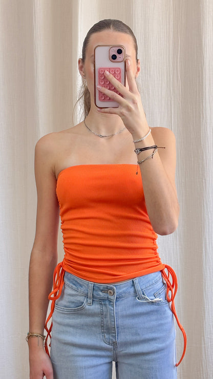 Top Lana – Top bandeau côtelé ajustable