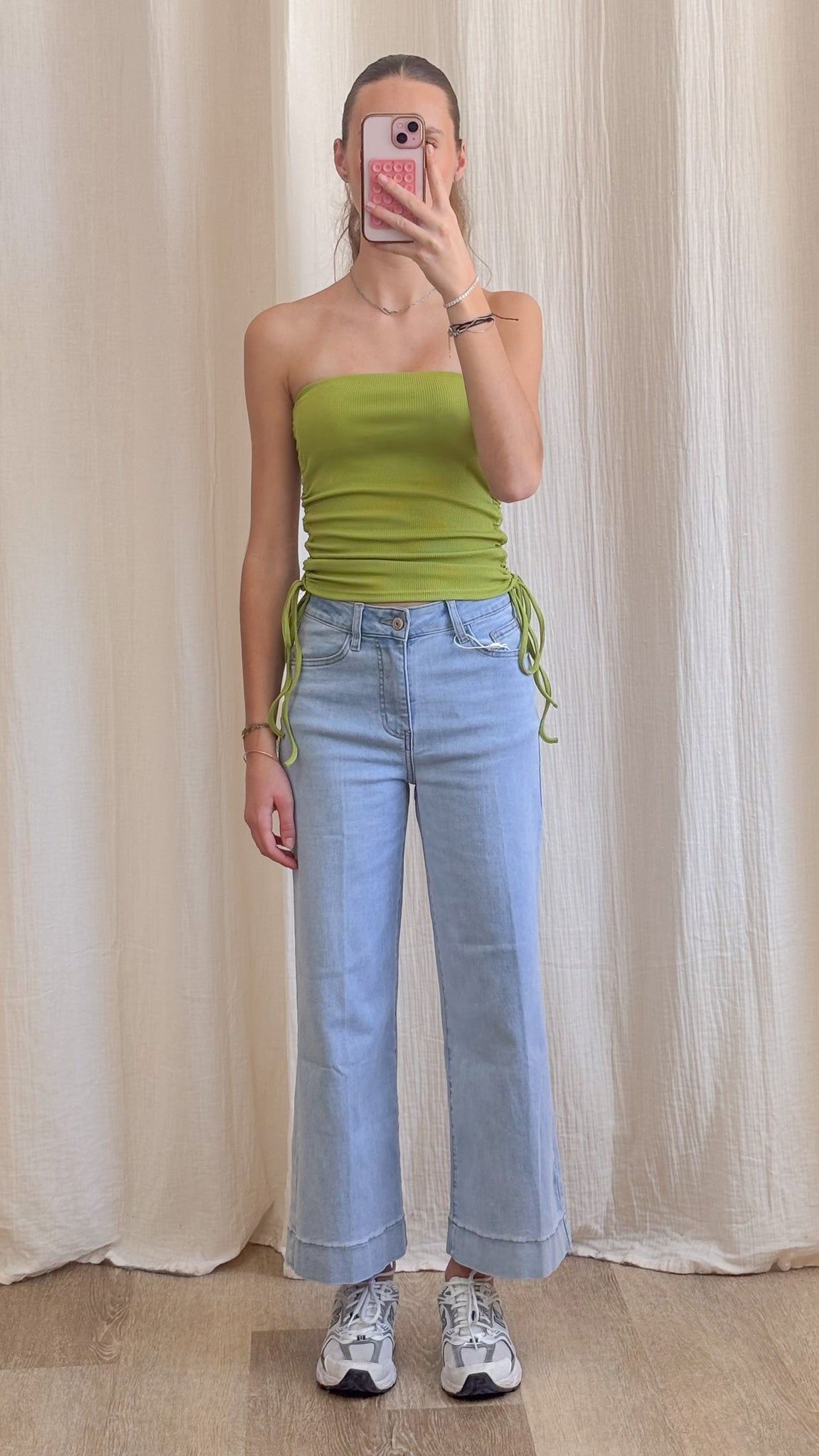 Top Lana – Top bandeau côtelé ajustable