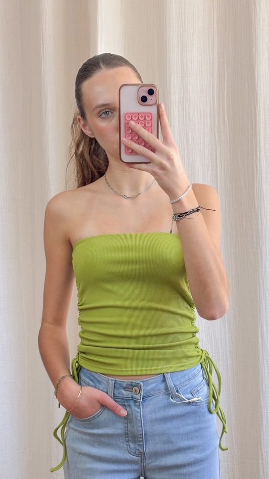 Top Lana – Top bandeau côtelé ajustable