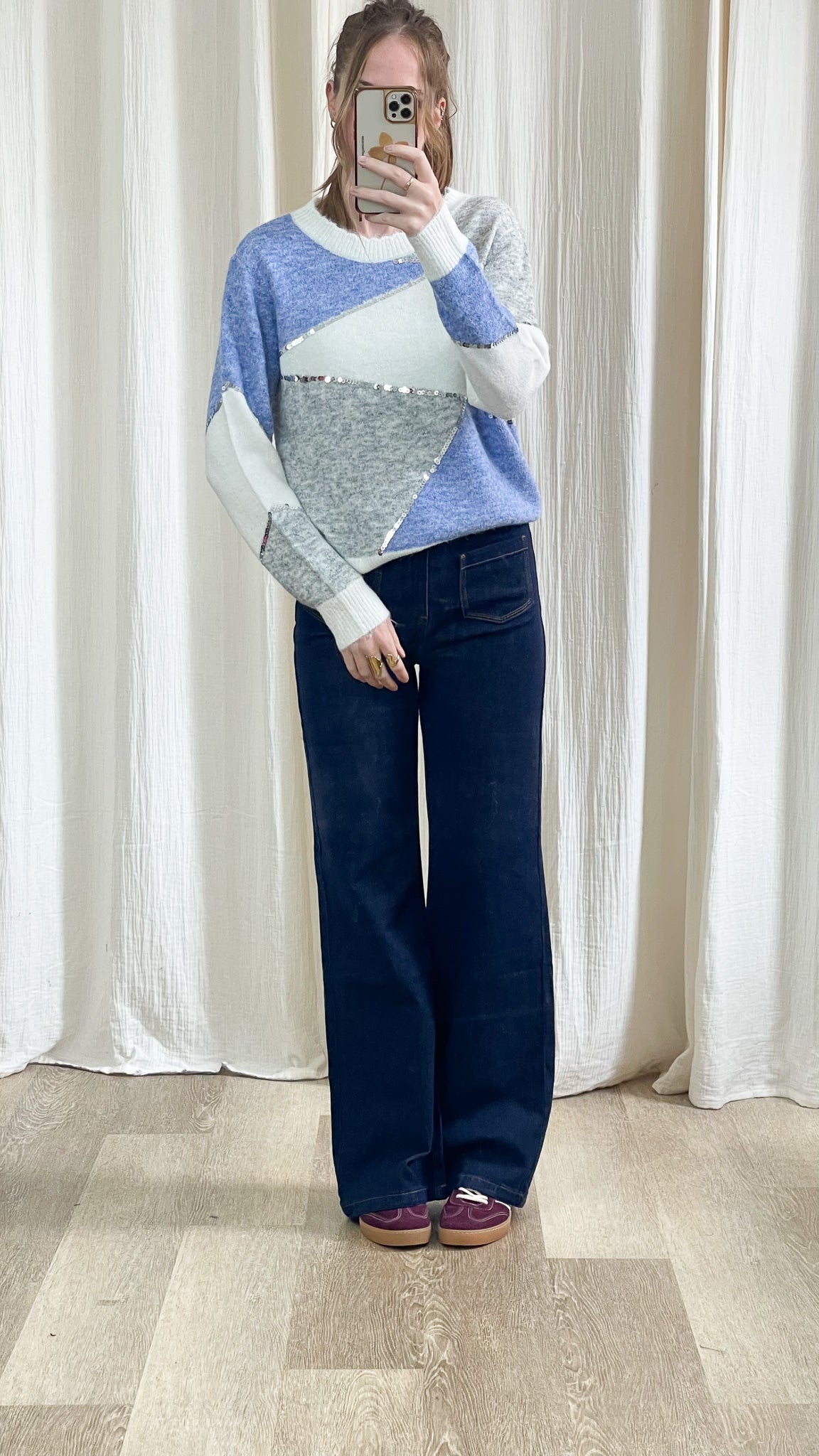 Pull Adlyne – Pull color block sequins