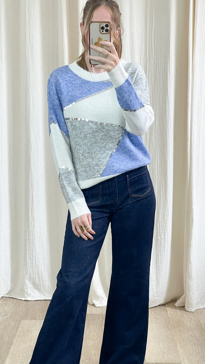 Pull Adlyne – Pull color block sequins