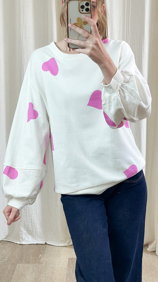Sweat Cœur – Sweat oversize imprimé