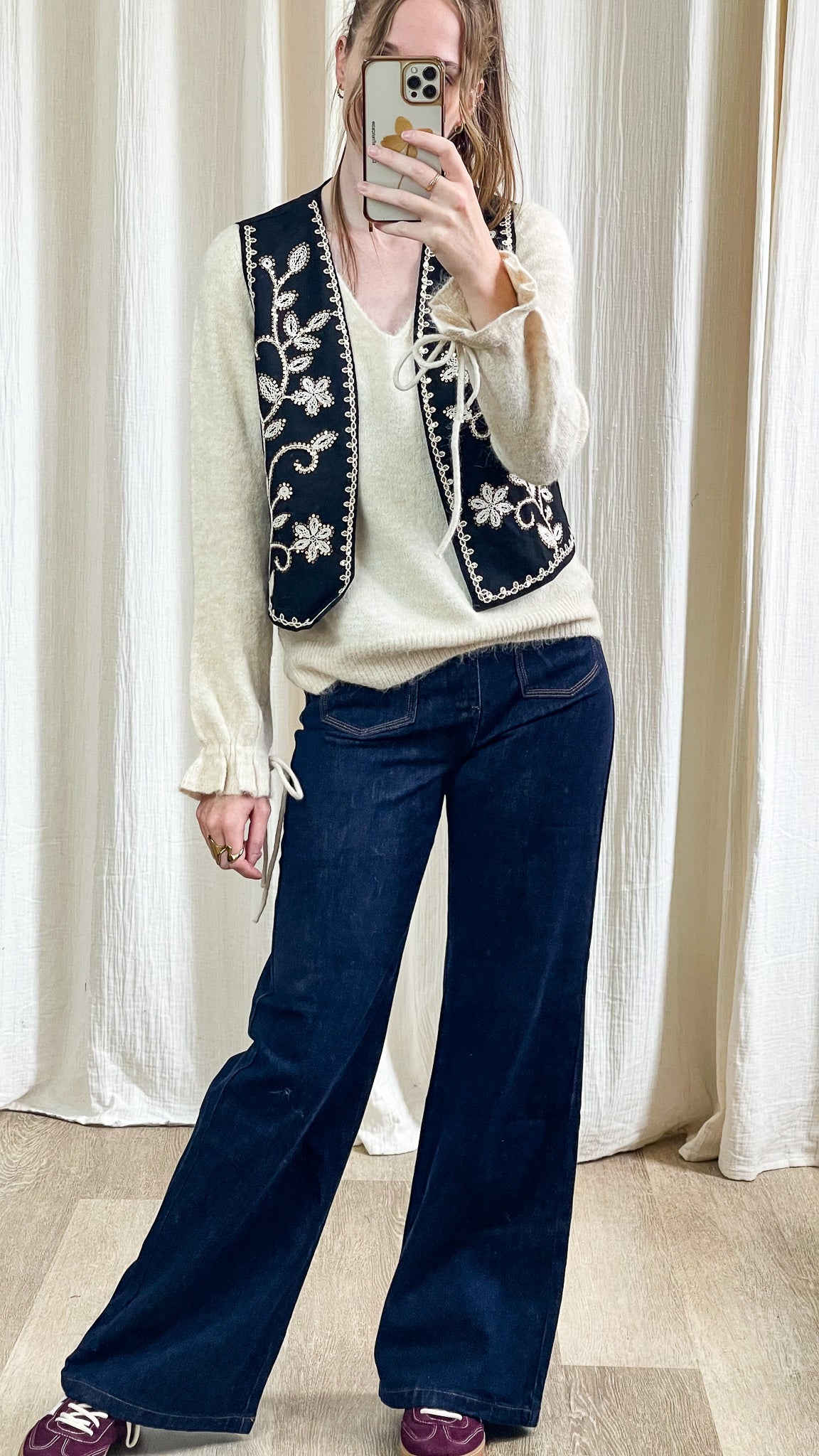 Boléro Bella – Gilet brodé à sequins