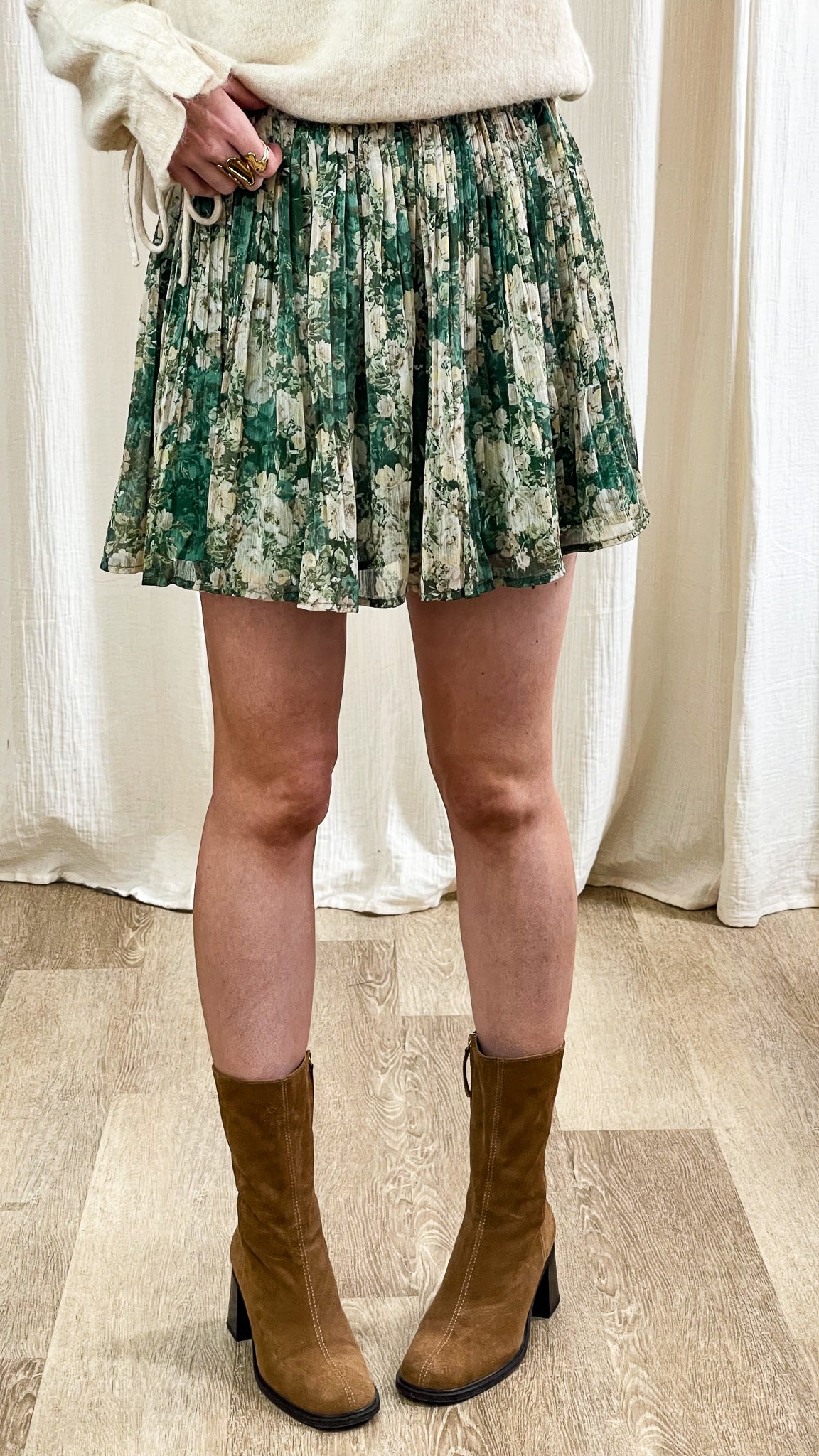 Jupe Eva – Jupe plissée fleurie