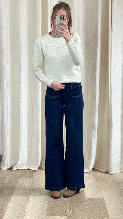 Pull Oli - Pull avec fleurs en relief