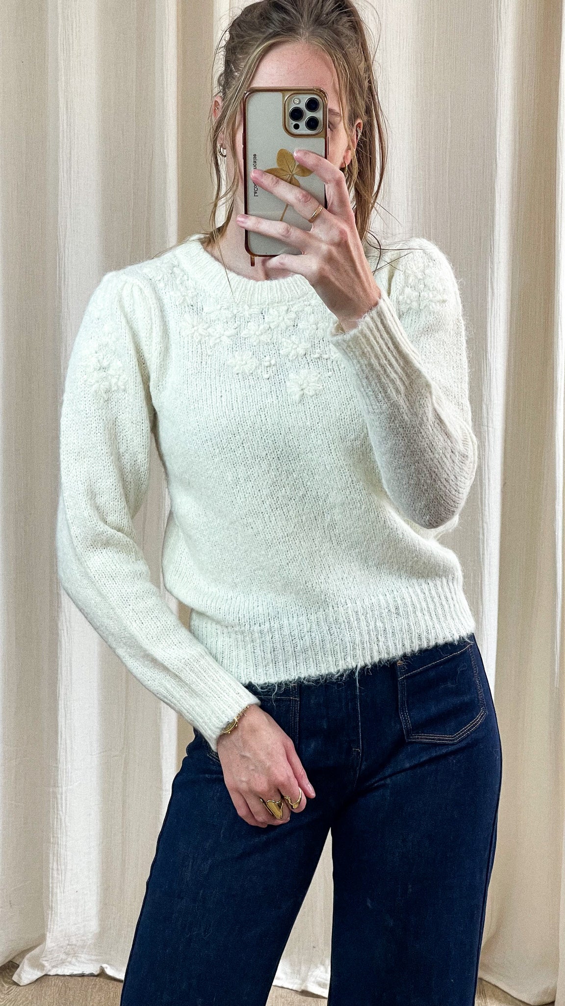 Pull Oli - Pull avec fleurs en relief