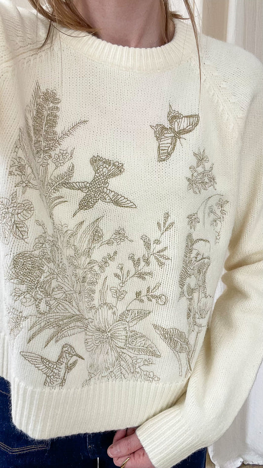 Pull Ennie - Pull avec broderie dorée