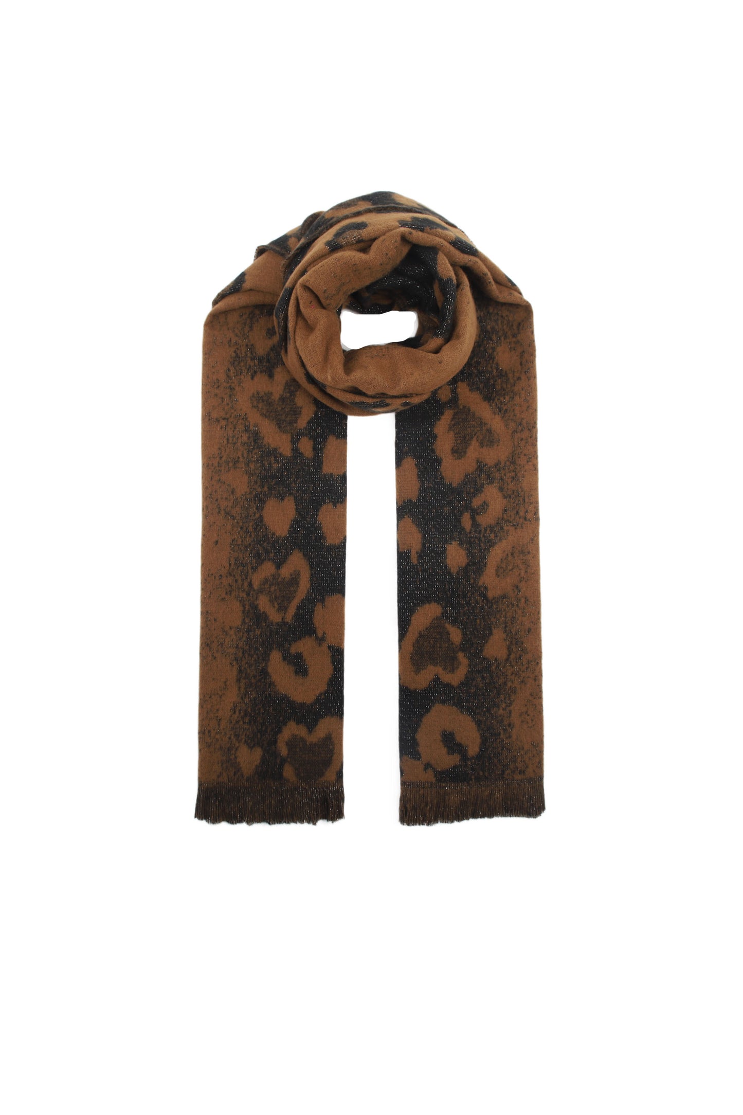 Echarpe léopard coeur