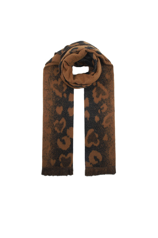 Echarpe léopard coeur