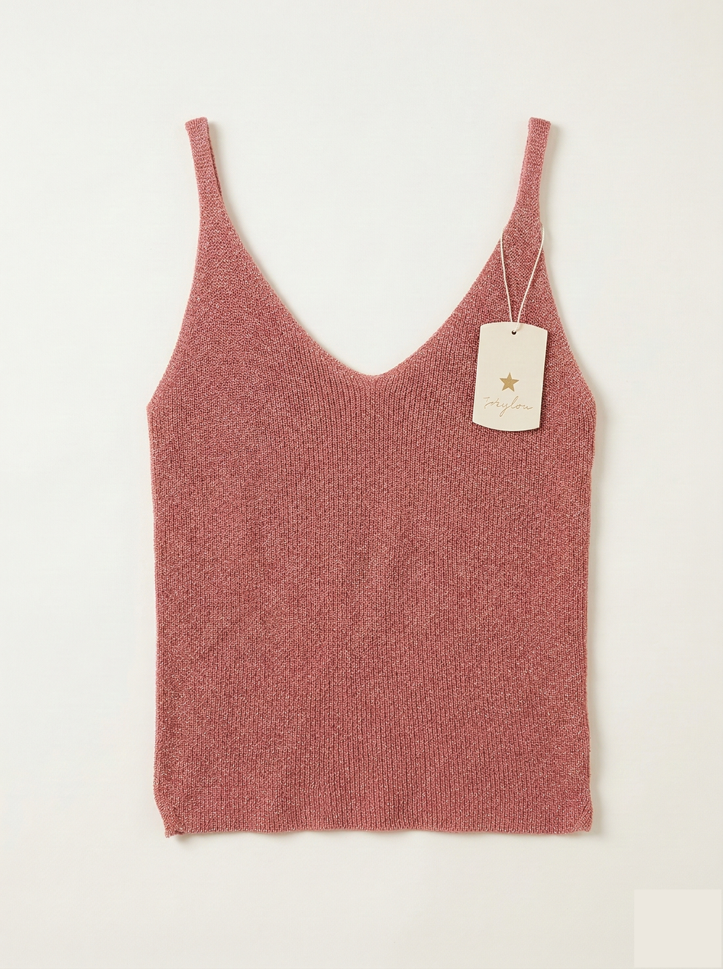 Top Lou - Débardeur à paillettes en maille fine lurex