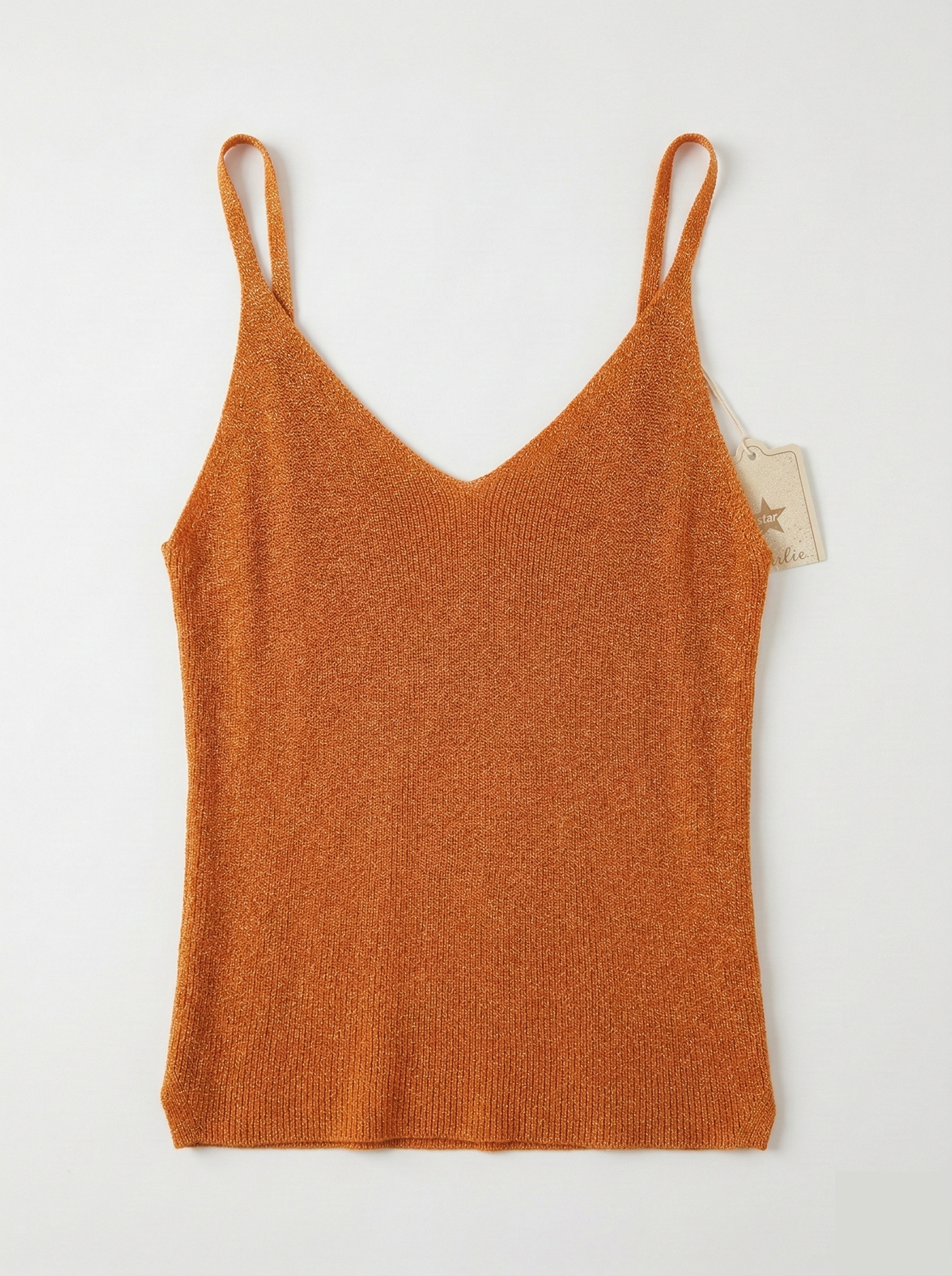 Top Lou - Débardeur à paillettes en maille fine lurex