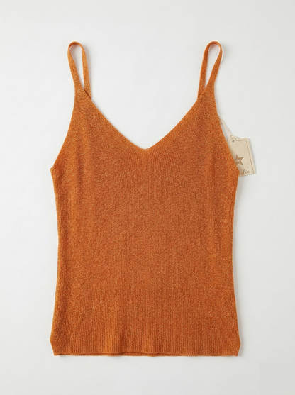 Top Lou - Débardeur à paillettes en maille fine lurex