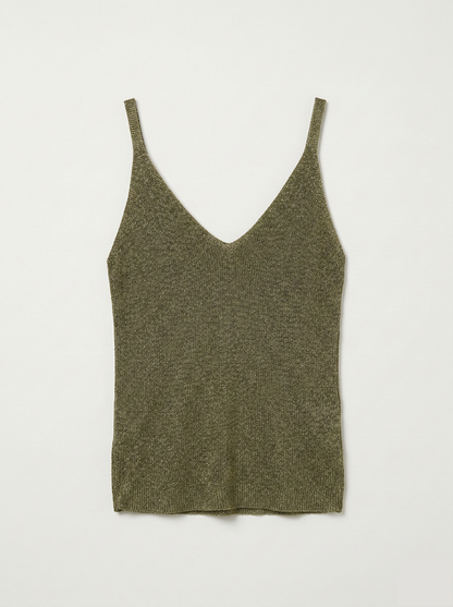 Top Lou - Débardeur à paillettes en maille fine lurex