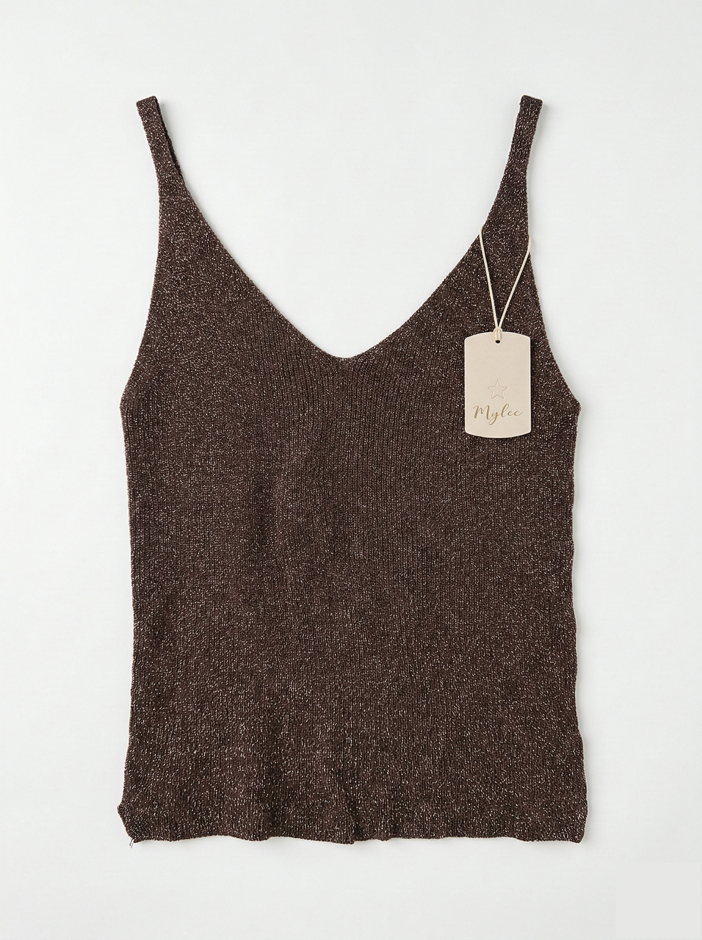 Top Lou - Débardeur à paillettes en maille fine lurex