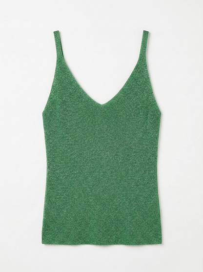 Top Lou - Débardeur à paillettes en maille fine lurex