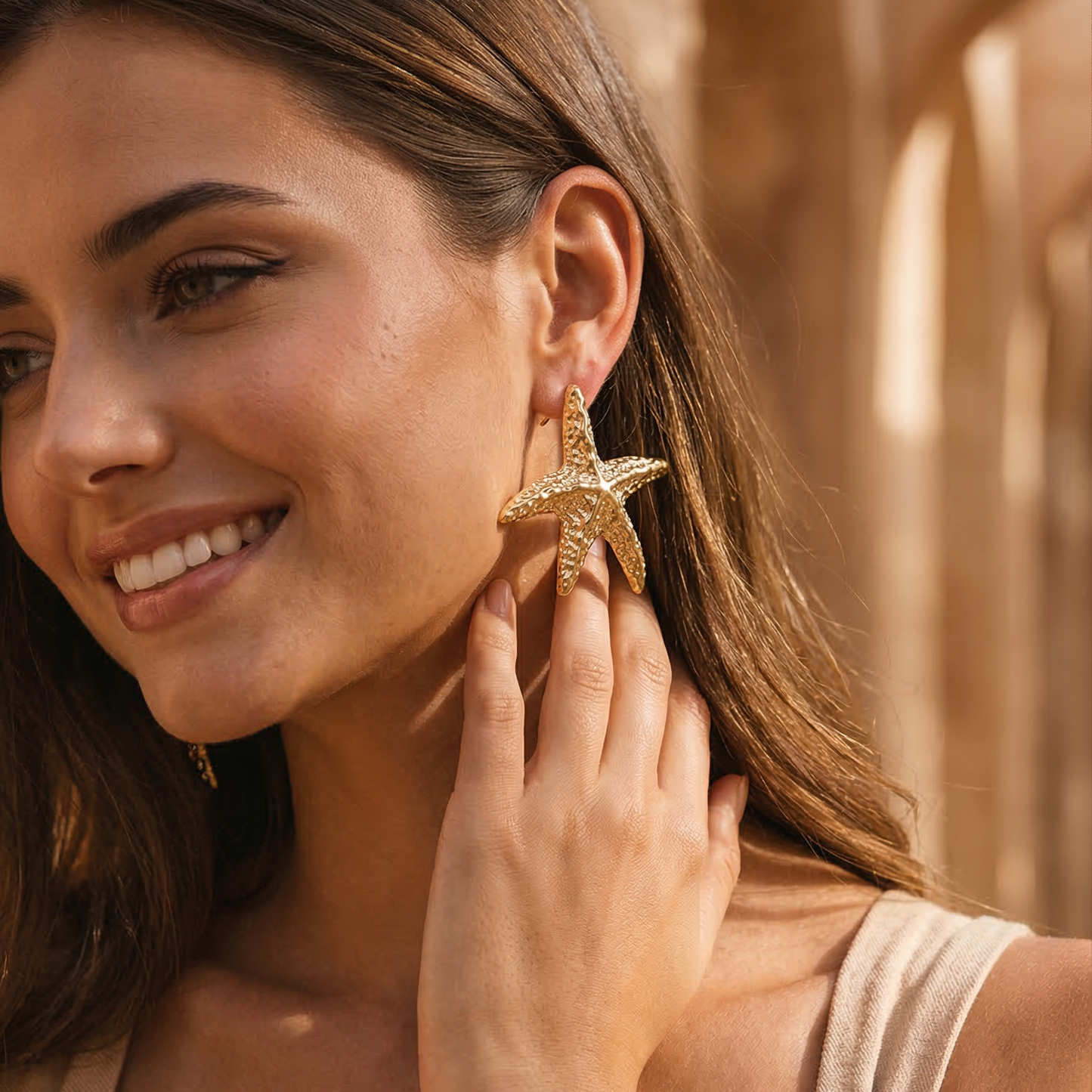 Boucles d'oreilles étoile de mer
