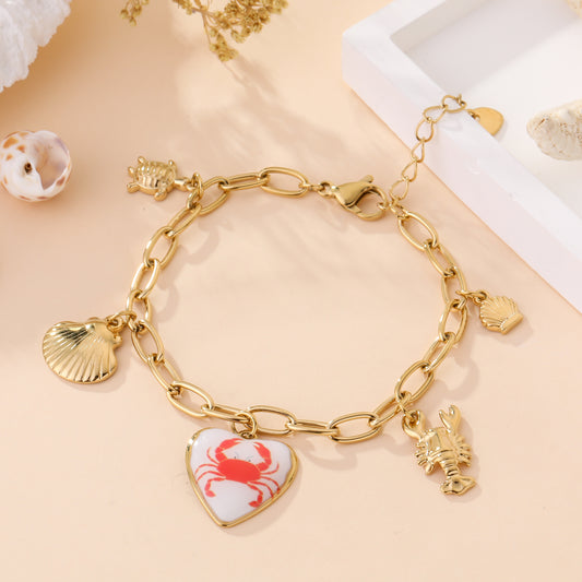 Bracelet coeur marin