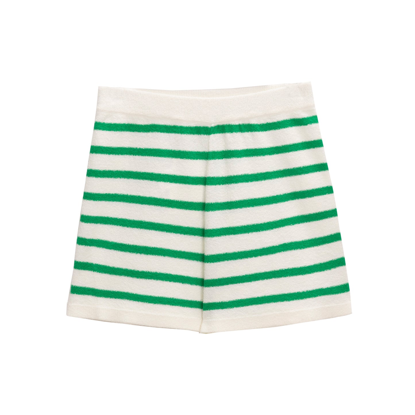 Short Dori – Short en éponge rayé vert et écru