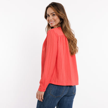 Blouse Mathilde – Blouse fluide texturée manches longues