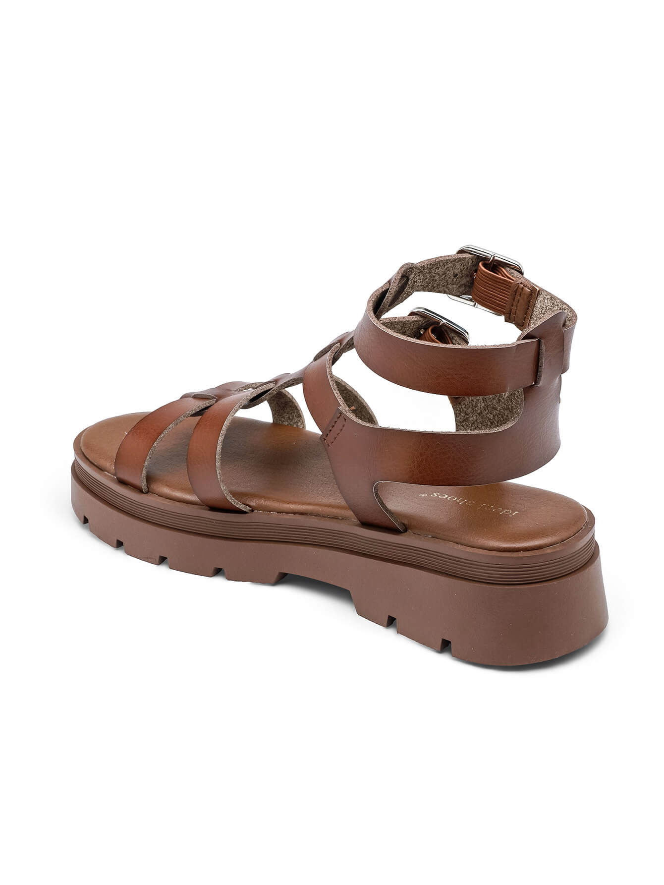 Sandales Gloria – Sandales plateforme à brides marron
