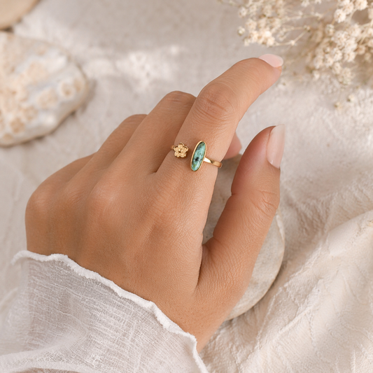 Bague marbrée