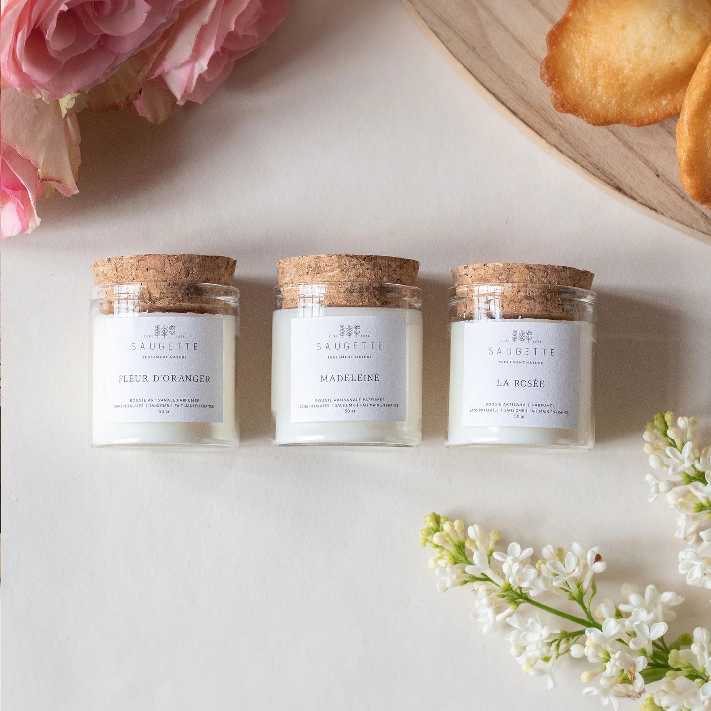 Coffret Maman Chérie – 3 Bougies Artisanales Parfumées