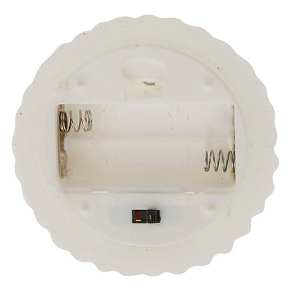 Compartiment pile bougie LED sapin blanc 20cm avec interrupteur décoration lumineuse intérieur fêtes