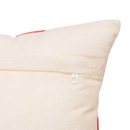 Dos de coussin décoratif blanc cassé en velours avec fermeture éclair, coussin nœud cadeau Noël 30x50 cm