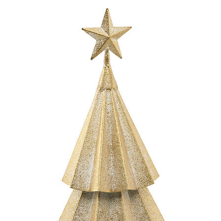 Sapin haut 67 cm métal doré
