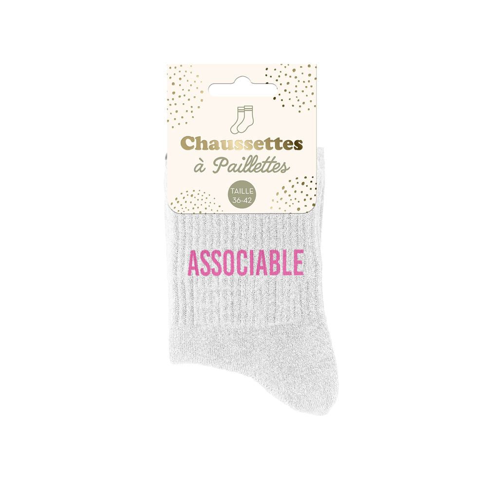 Chaussettes à paillettes "ASSOCIABLE"