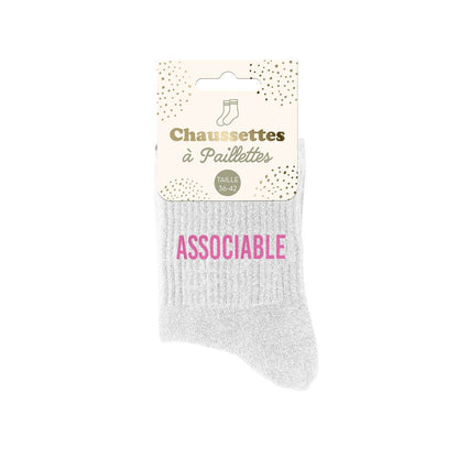 Chaussettes à paillettes "ASSOCIABLE"
