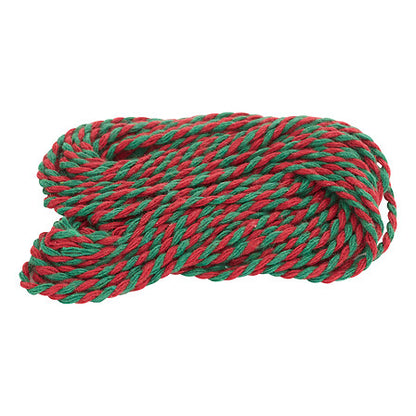 Corde torsadée rouge et verte pour lutin farceur, accessoire décoration Noël esprit farces et attrapes festives