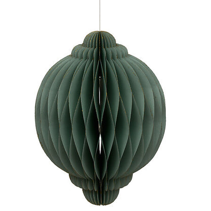 Suspension Pallo diam 30 cm - Boule papier alvéolé vert sauge