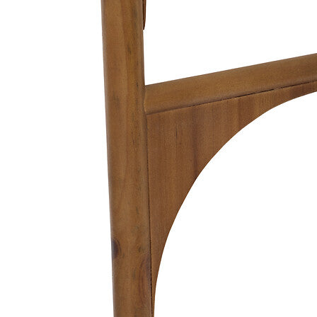 Détail assemblage échelle déco Salomé en bois massif finition noyer naturel pour rangement tendance