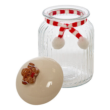 Pot à biscuit avec couvercle gnome en verre