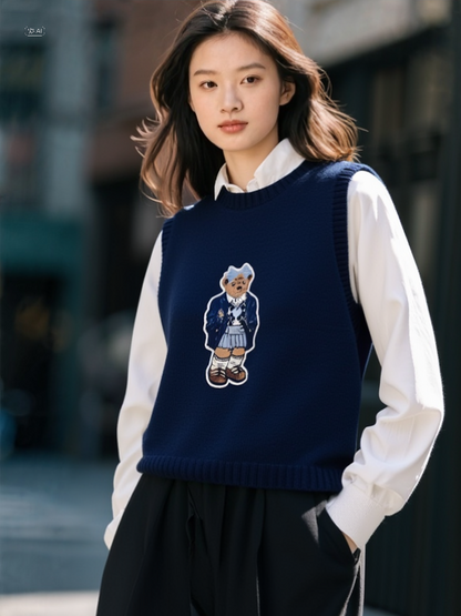 Pull Sans Manches Teddy Preppy – Pull sans manches